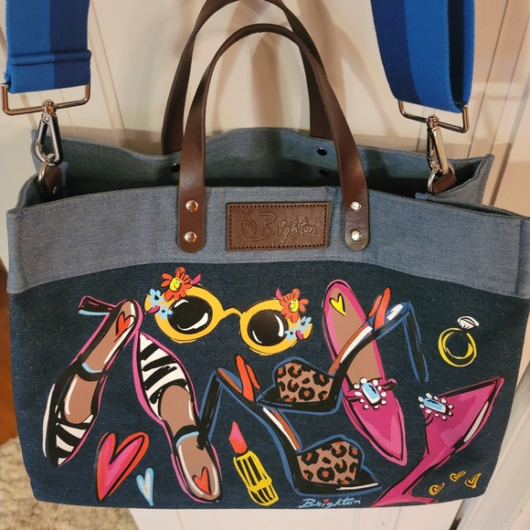 BRIGHTON Shoe Love East West Denim Tote - Picture 5 of 10